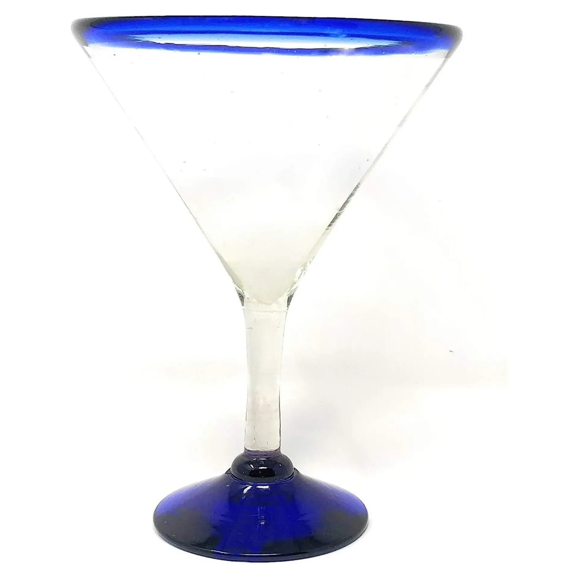 [H0030BL] Mexican Margarita Glass Blue Rim 400mL