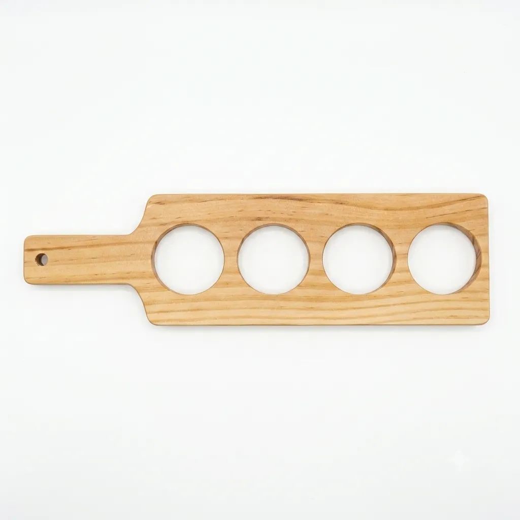 4 Hole Beer Taster Pine Paddle 52mm