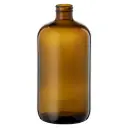 Amber Glass Round Bottle 1L with cap