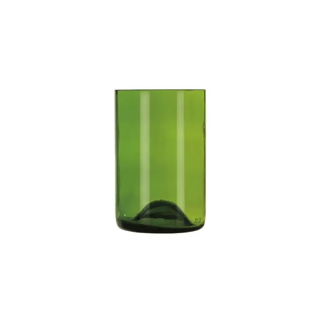 Cut Wine Bottle Tumbler 355ml - Olive Green
