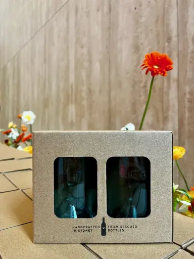 [H0003-2] Set of 2 Wine Bottle Tumblers Gift Box